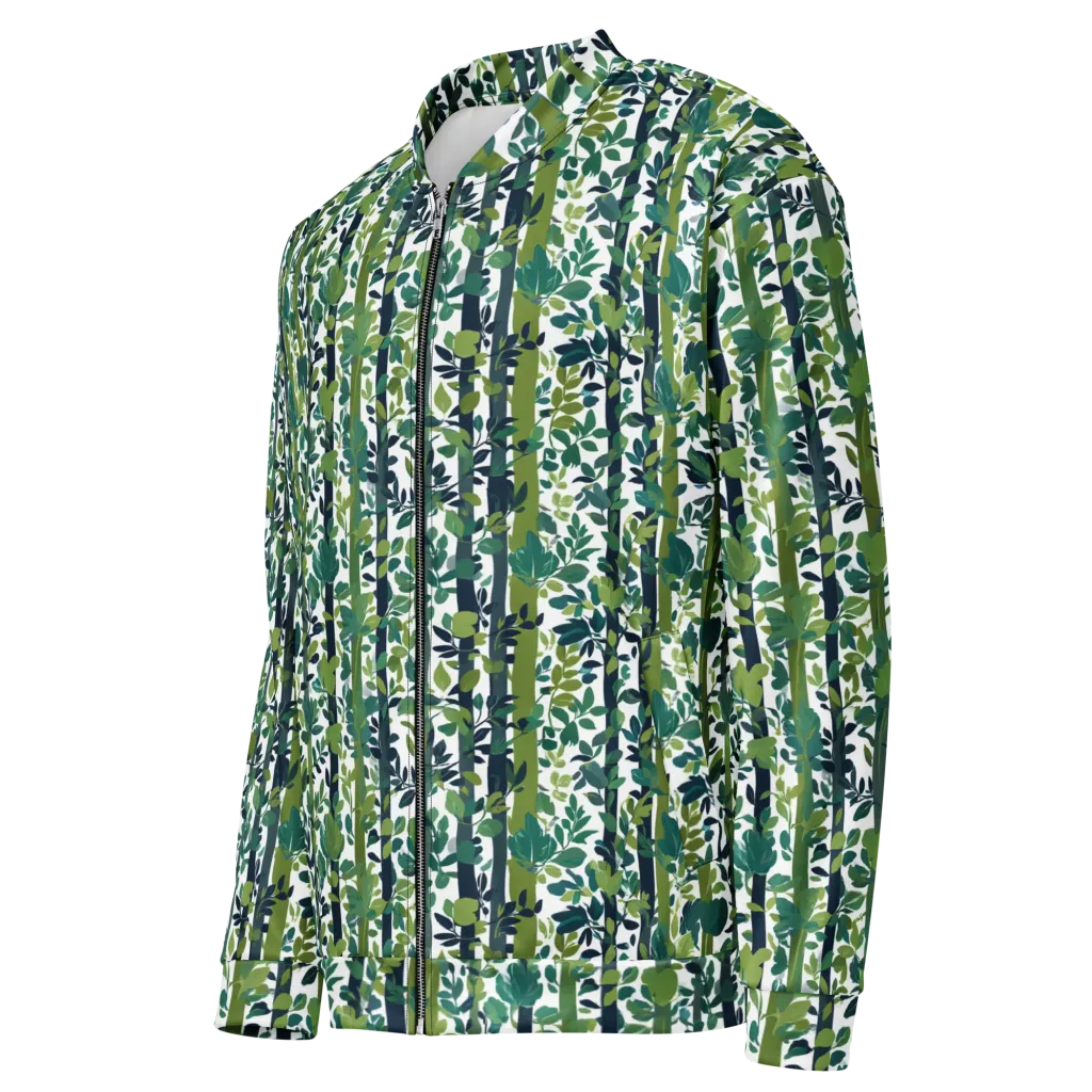 Bamboo Canopy on Bomber Jacket — Left Front