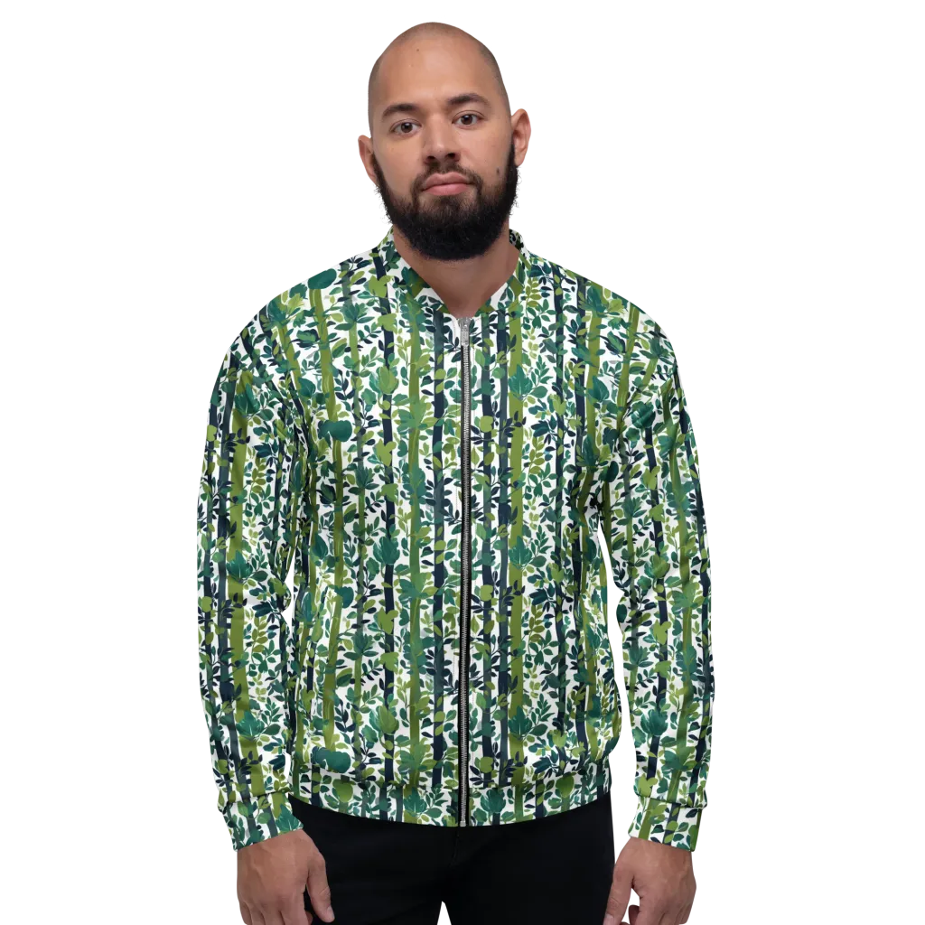 Bamboo Canopy on Bomber Jacket — Front