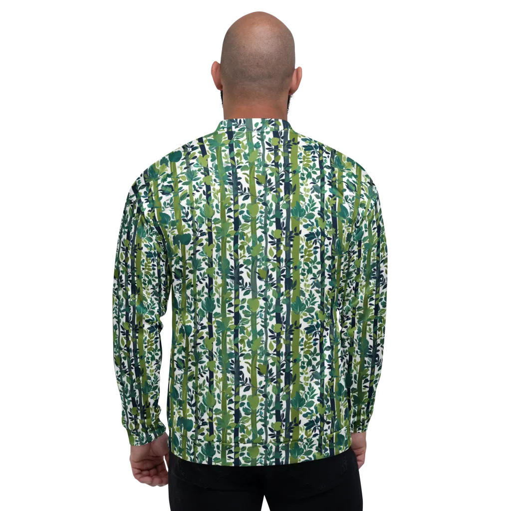 Bamboo Canopy on Bomber Jacket — Back