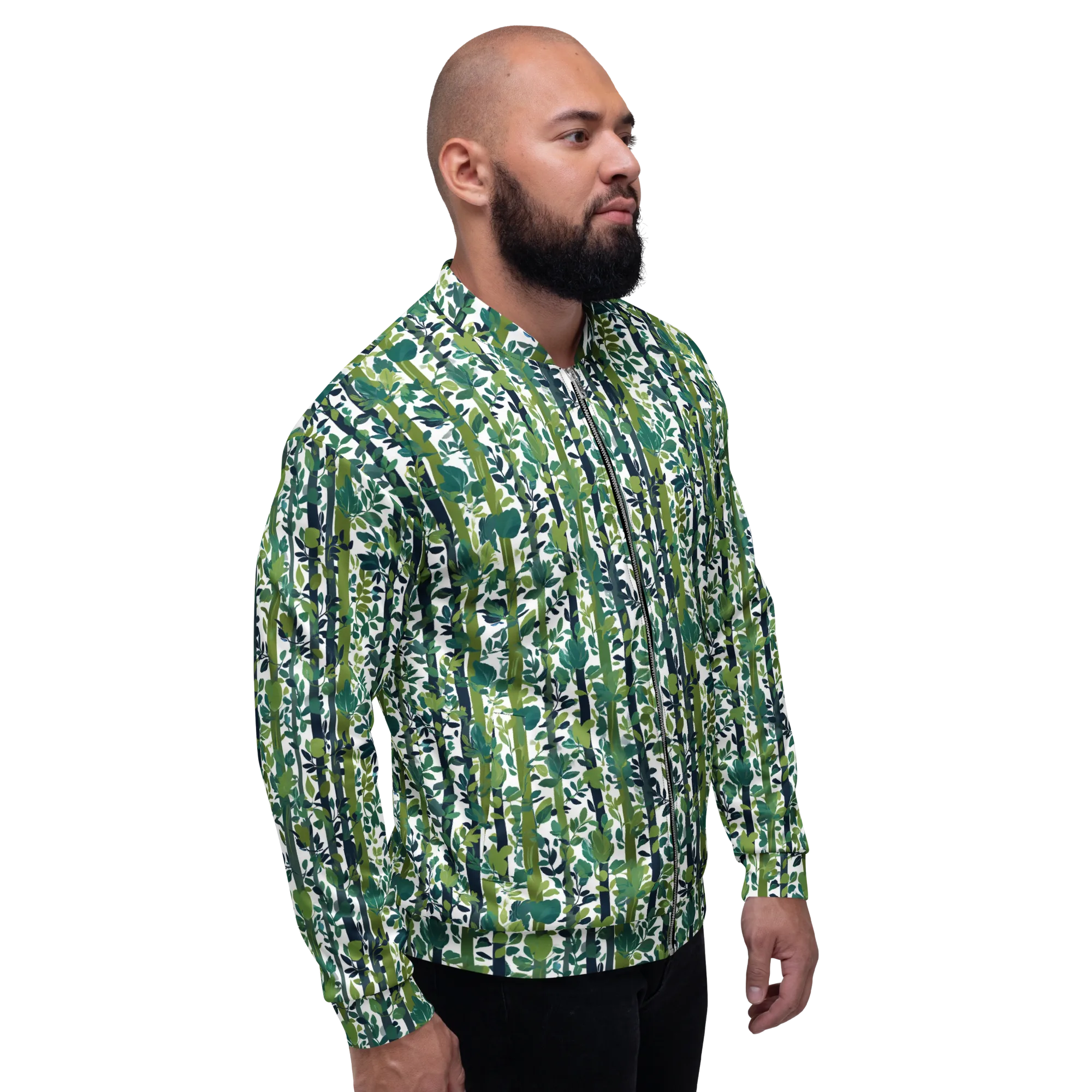 Bamboo Canopy on Bomber Jacket — Right