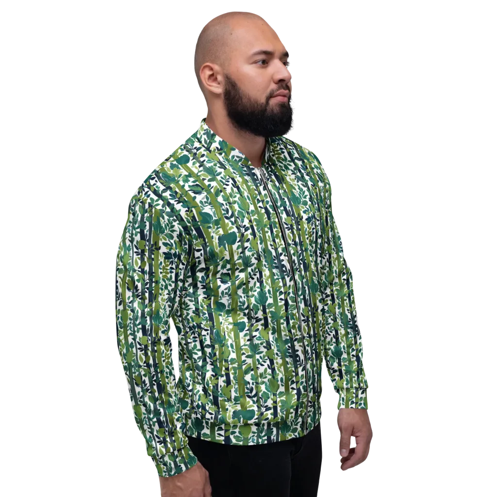 Bamboo Canopy on Bomber Jacket — Right