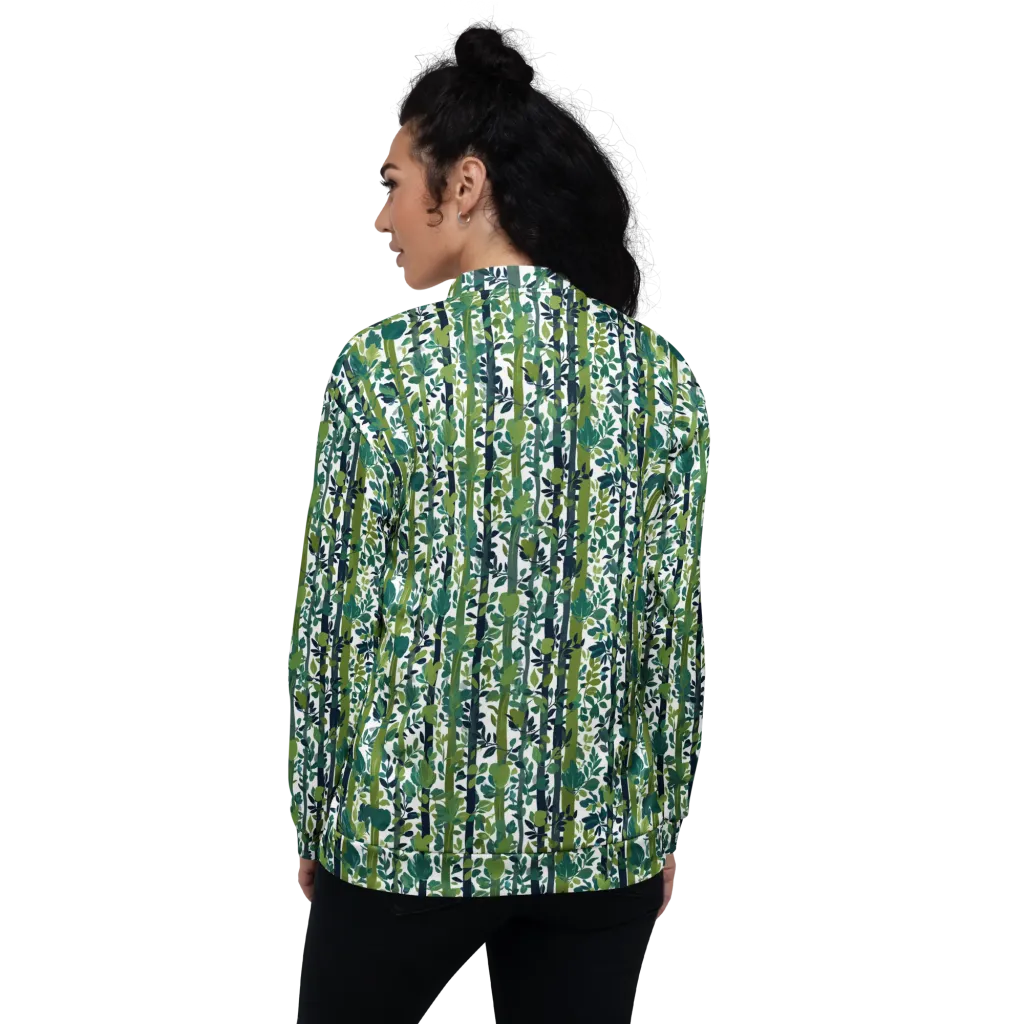 Bamboo Canopy on Bomber Jacket — Back
