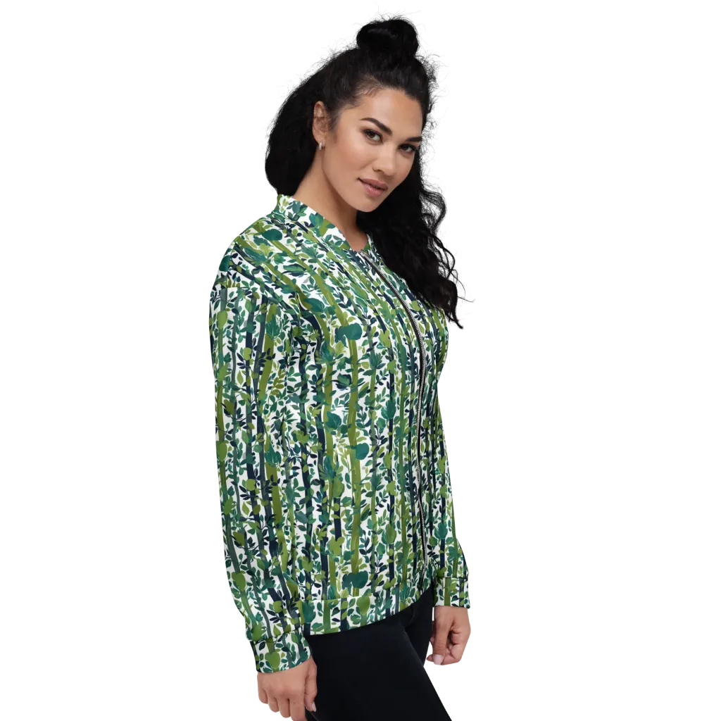 Bamboo Canopy on Bomber Jacket — Right