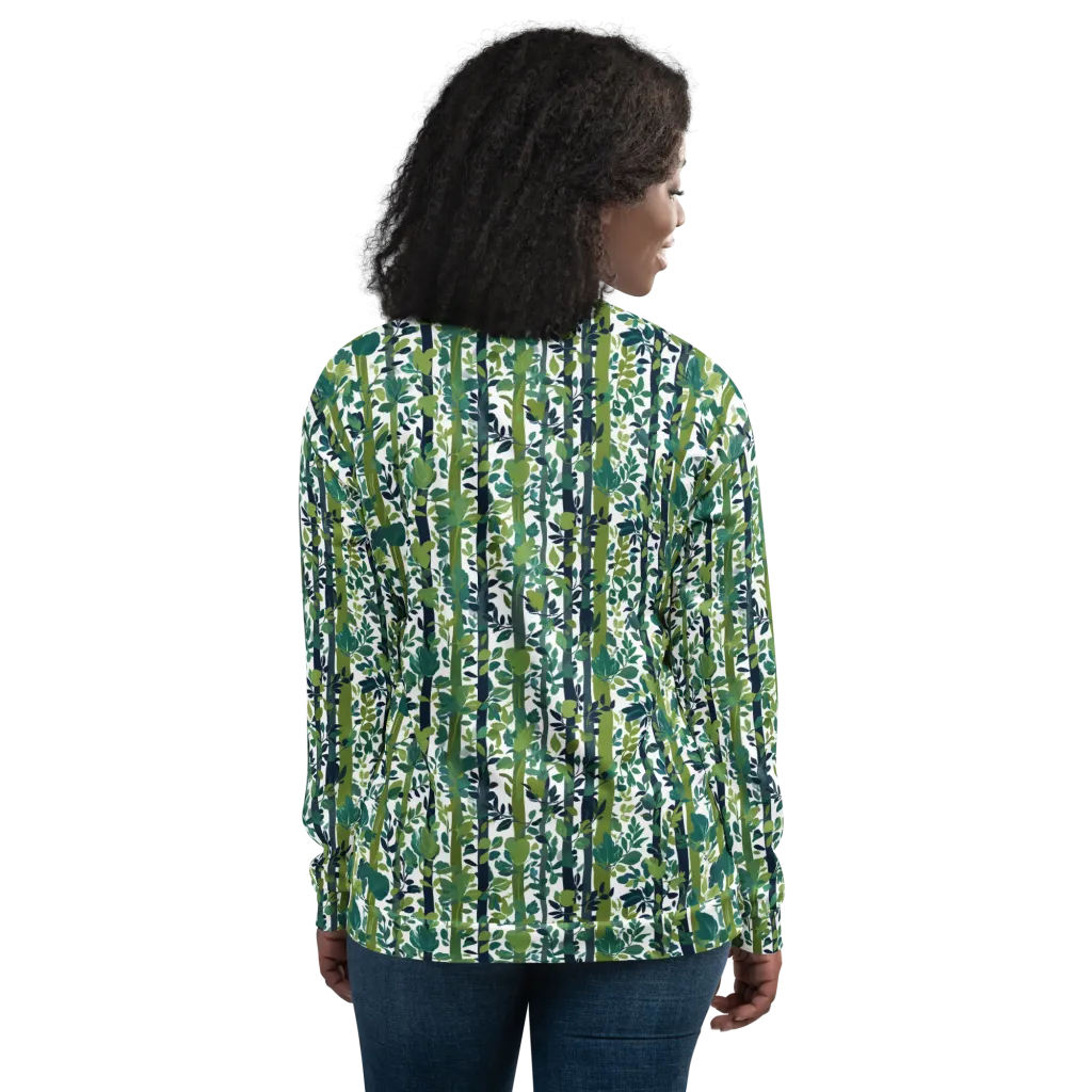 Bamboo Canopy on Bomber Jacket — Back