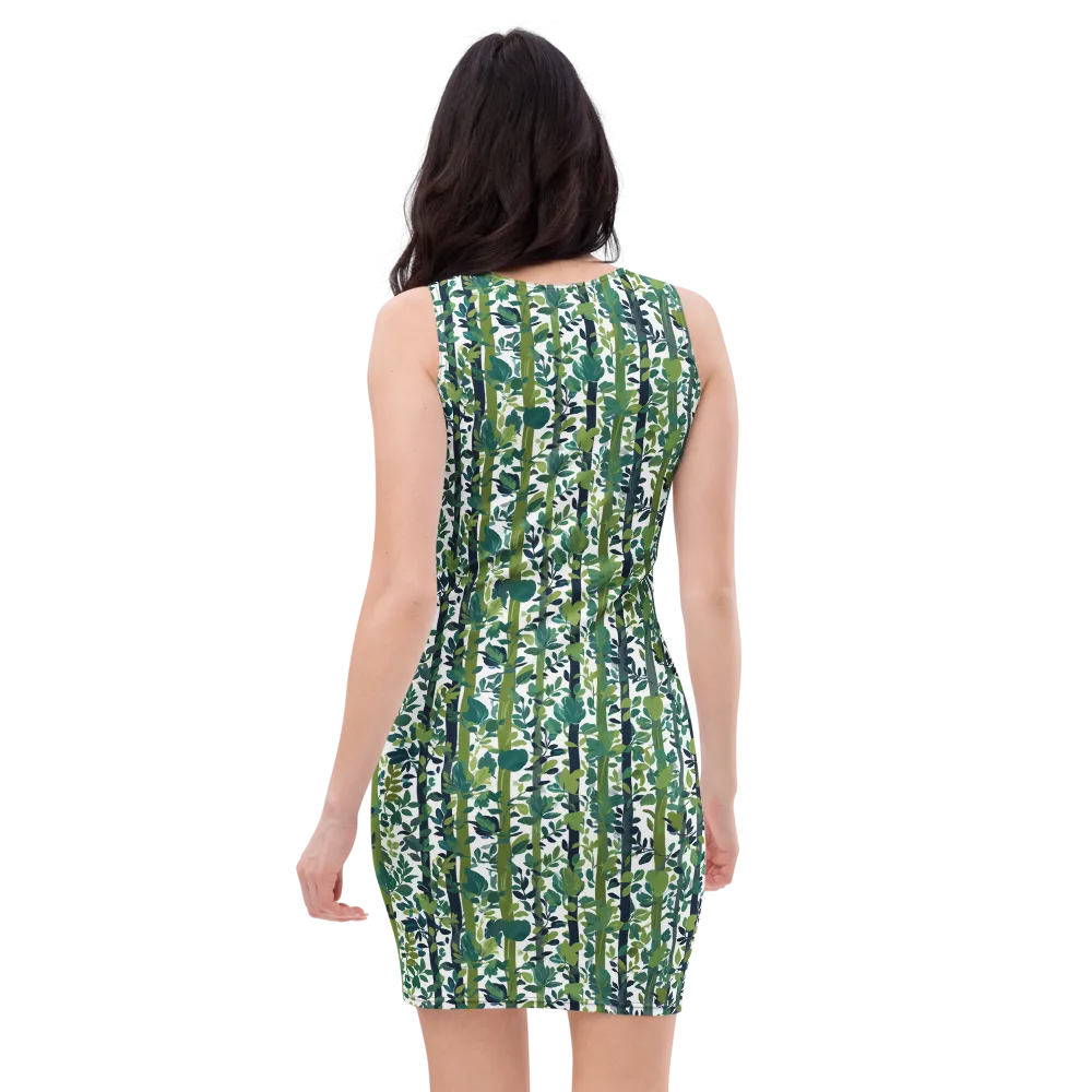 Bamboo Canopy on Bodycon Dress — Back