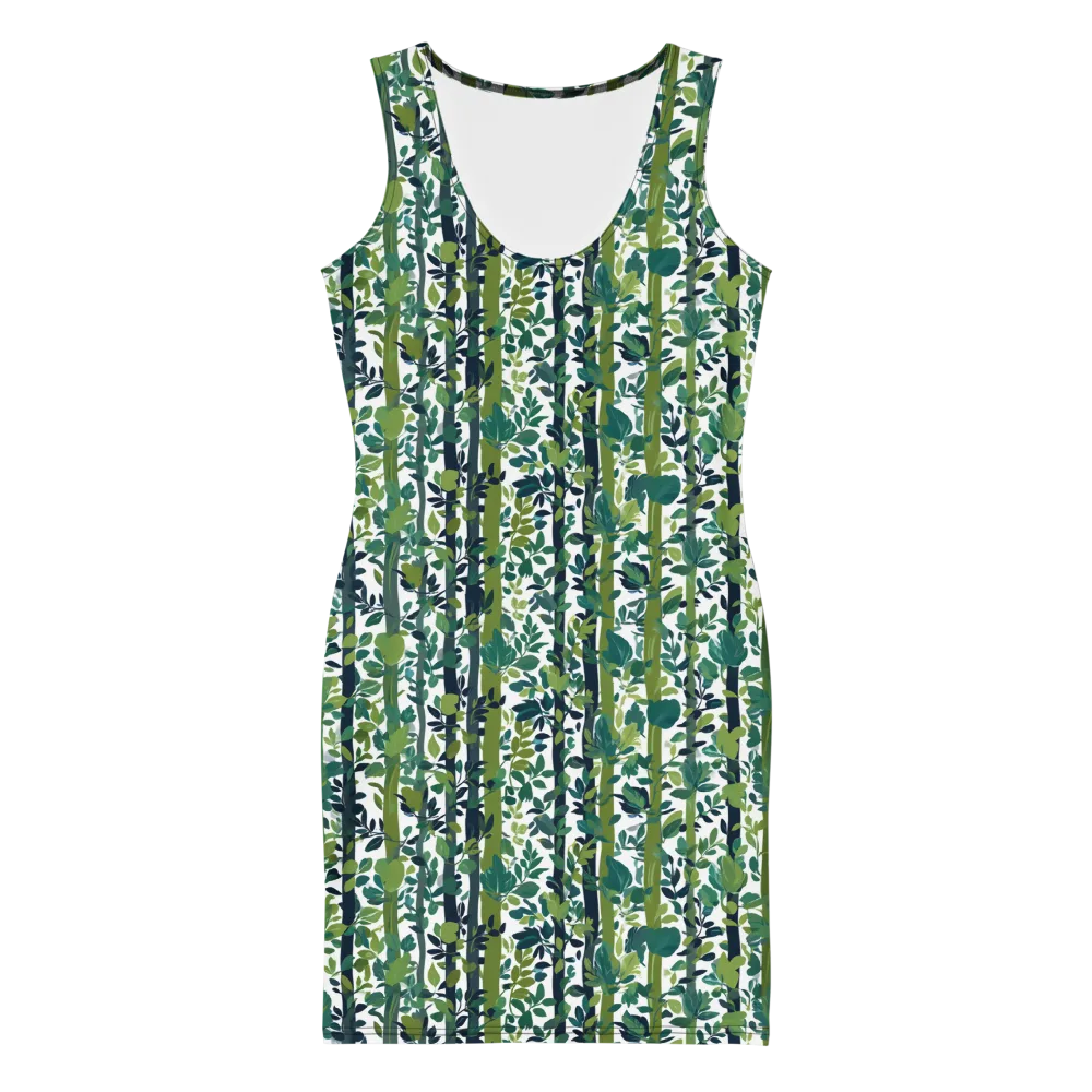 Bamboo Canopy on Bodycon Dress — Front