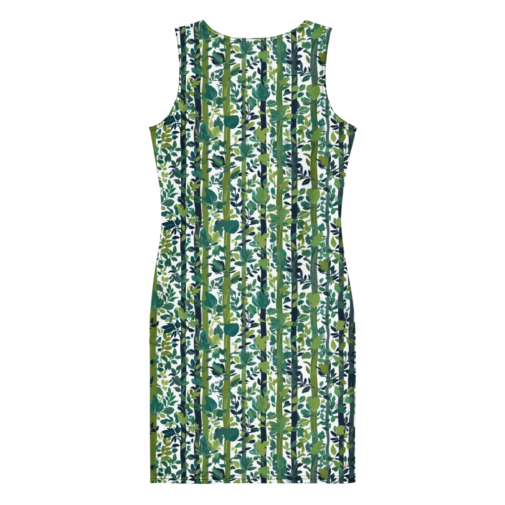 Bamboo Canopy on Bodycon Dress — Back