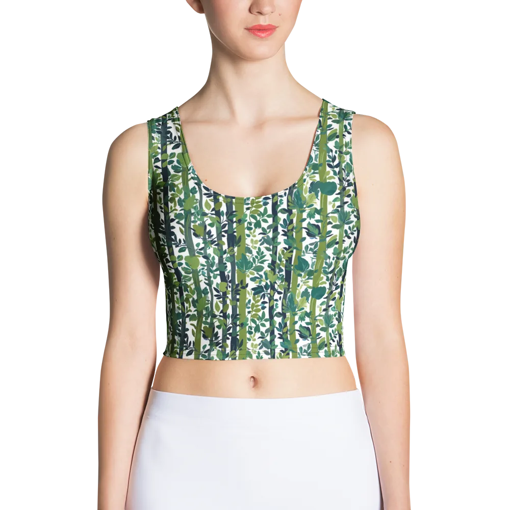 Bamboo Canopy on Crop Top — Front