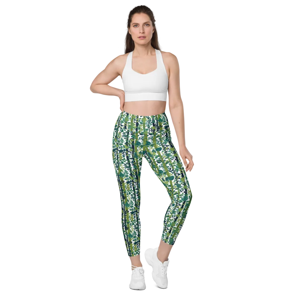 Bamboo Canopy on Leggings with Pockets — Front
