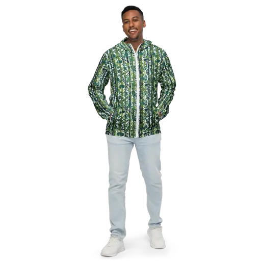 Bamboo Canopy on a Men's Windbreaker