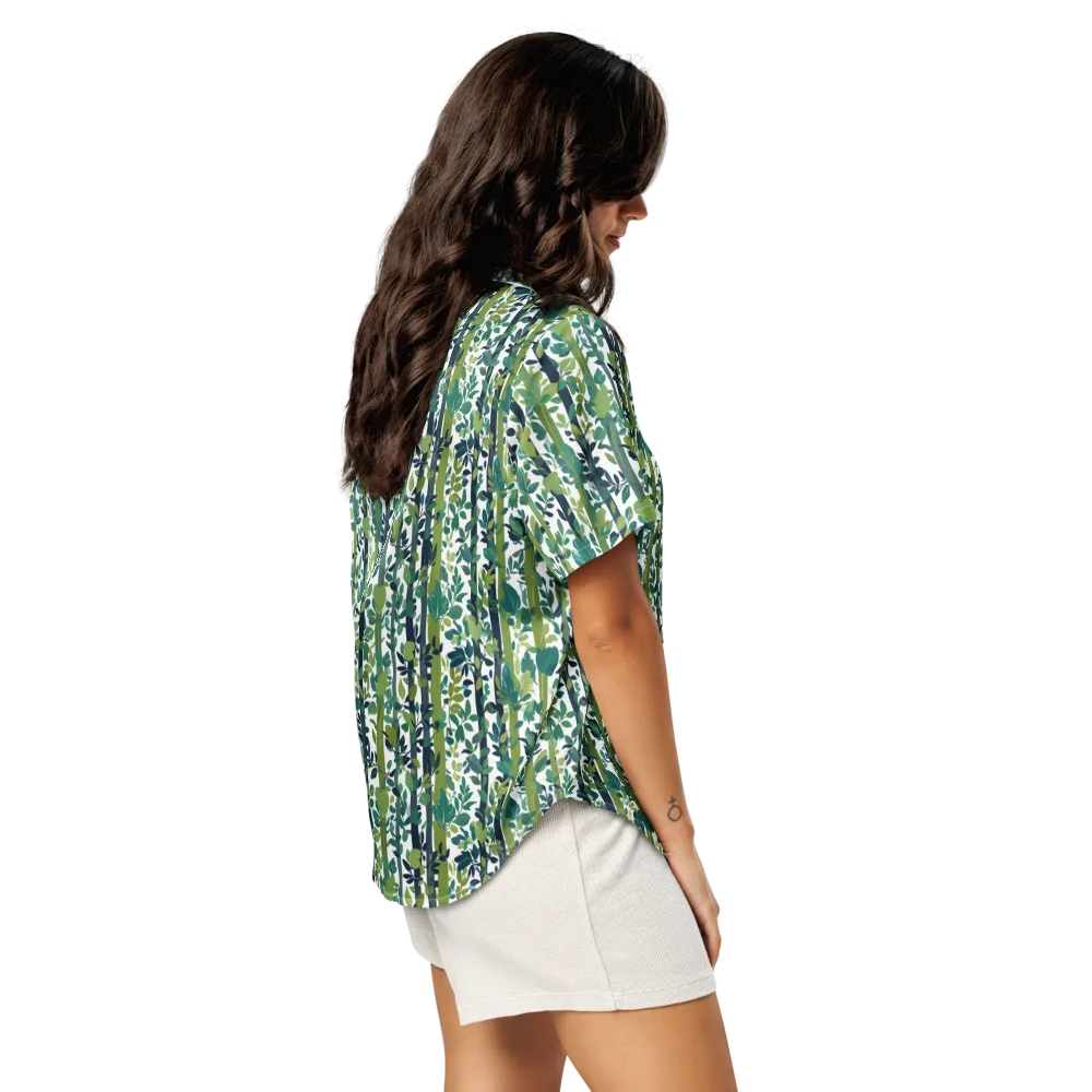 Bamboo Canopy on Women's Short Sleeve Pajama Top — Right Back