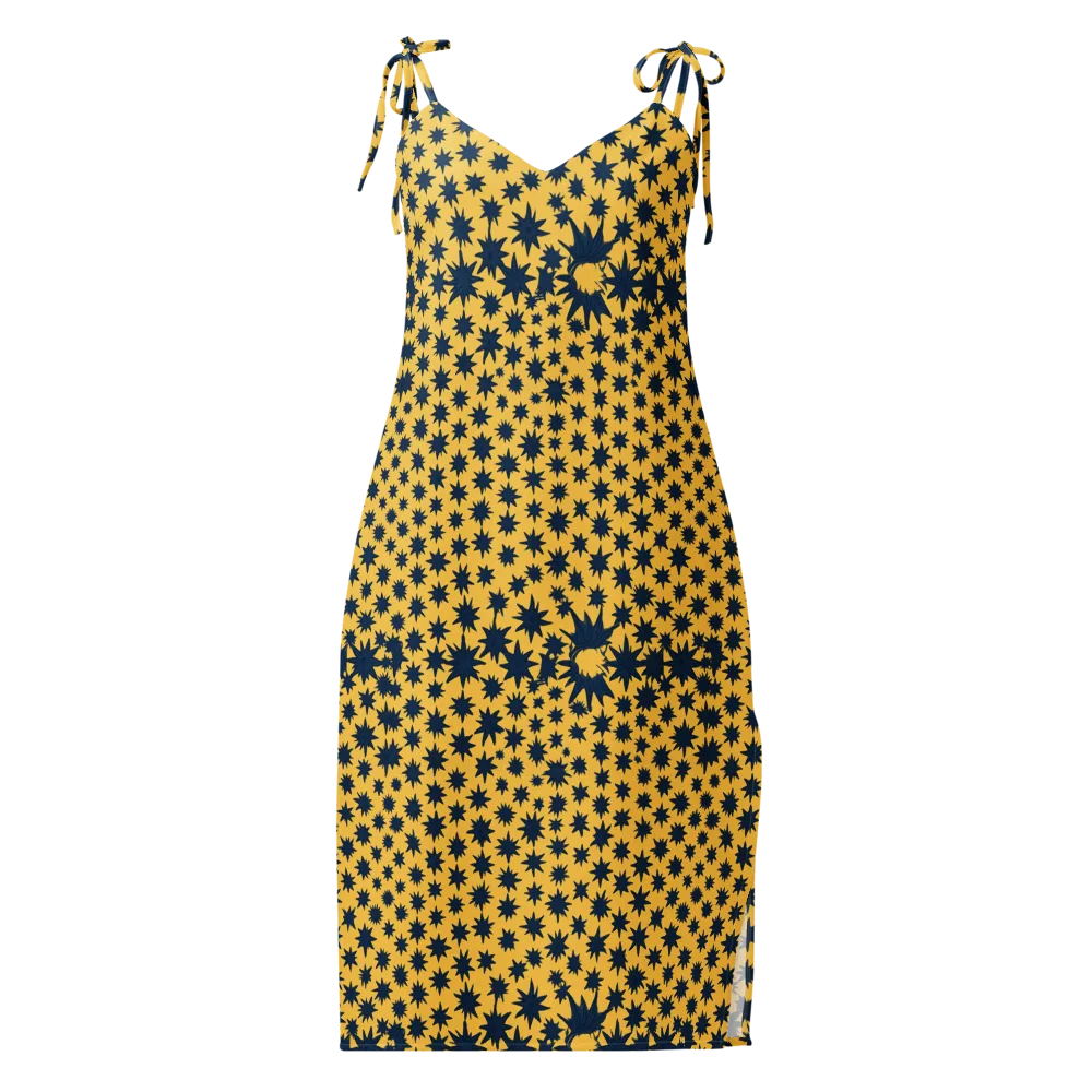 Navy Starfield on Slip Dress — Front