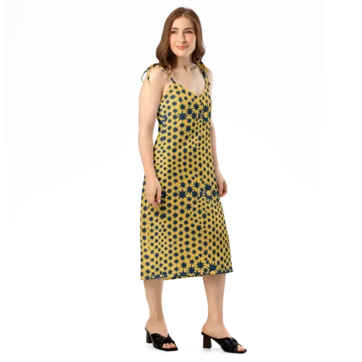 Navy Starfield on a Slip Dress