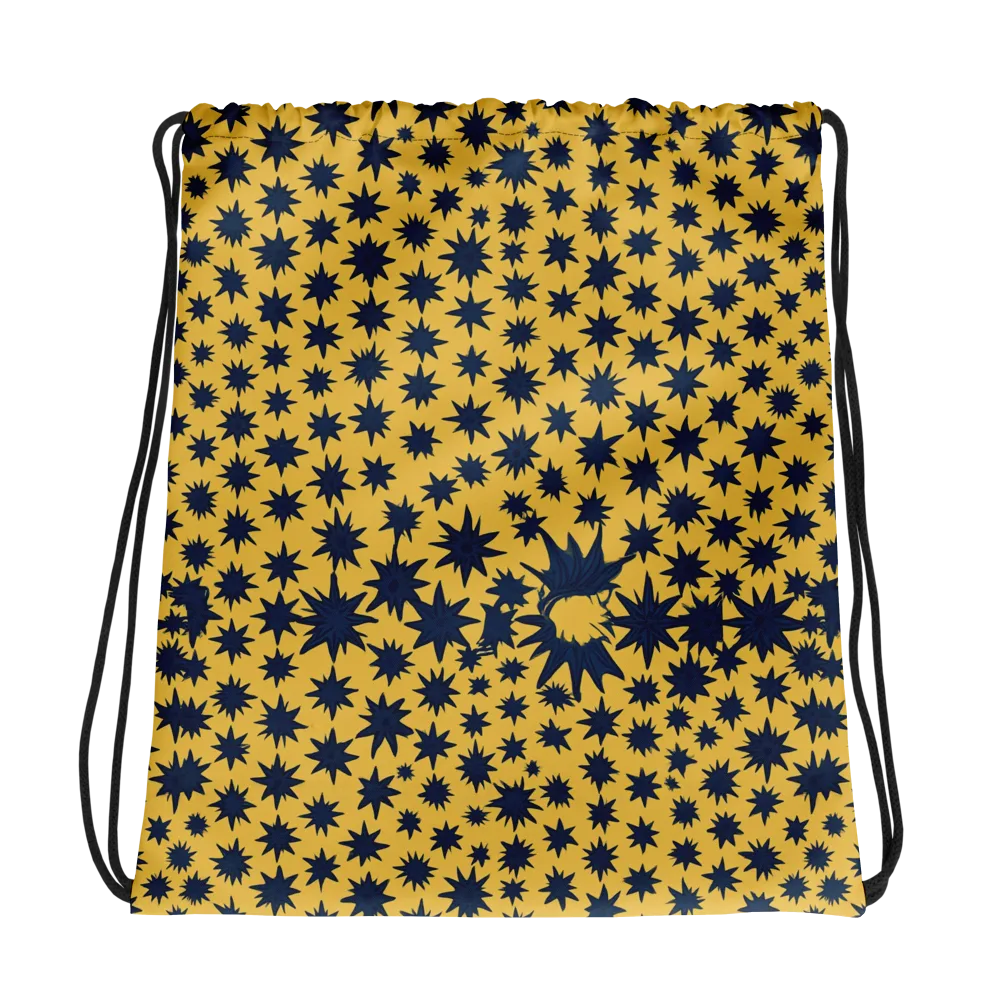 Navy Starfield on Drawstring Bag — Photo
