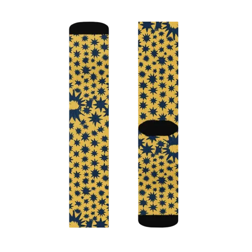 Navy Starfield on a Socks