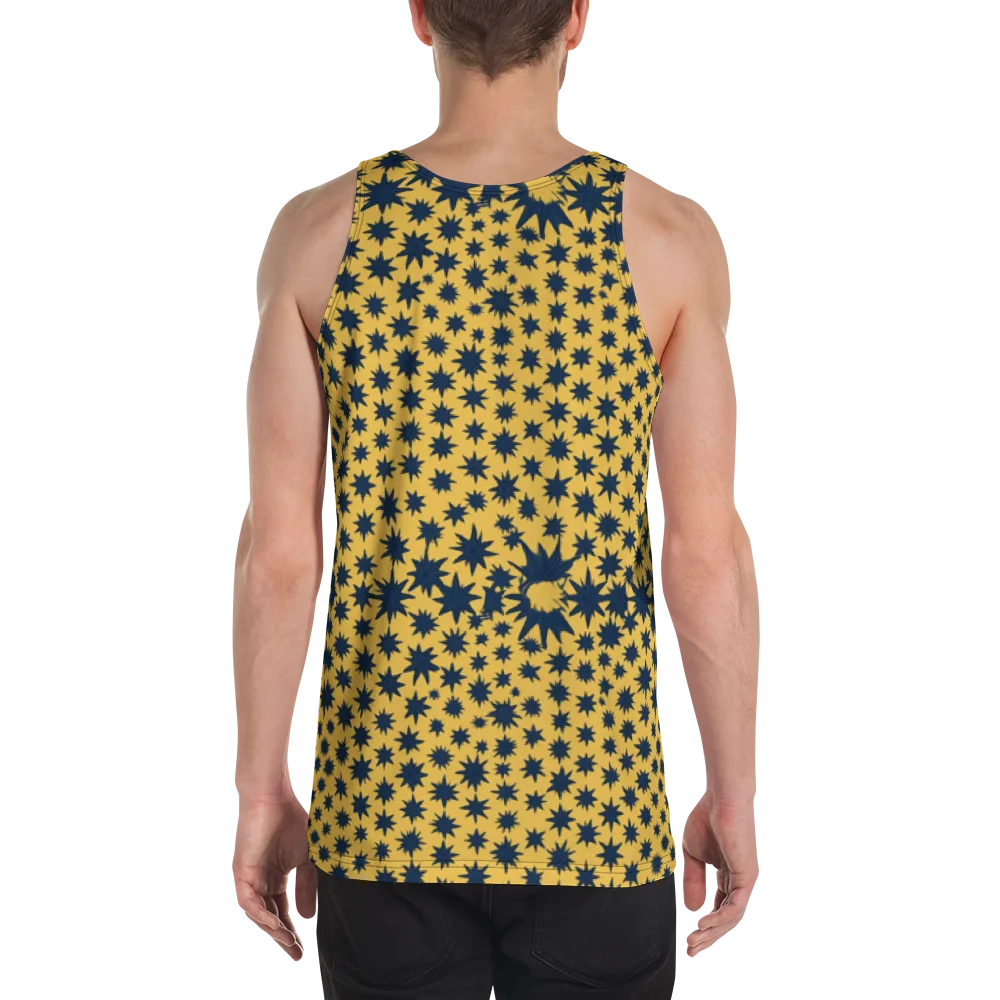 Navy Starfield on Men's Tank Top — Back