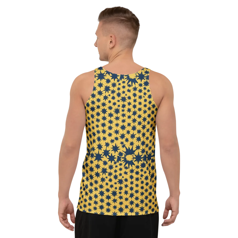 Navy Starfield on Men's Tank Top — Back
