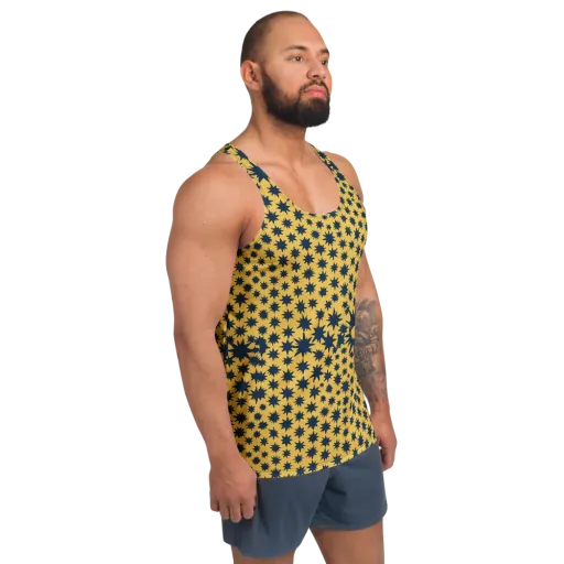 Navy Starfield on a Men's Tank Top