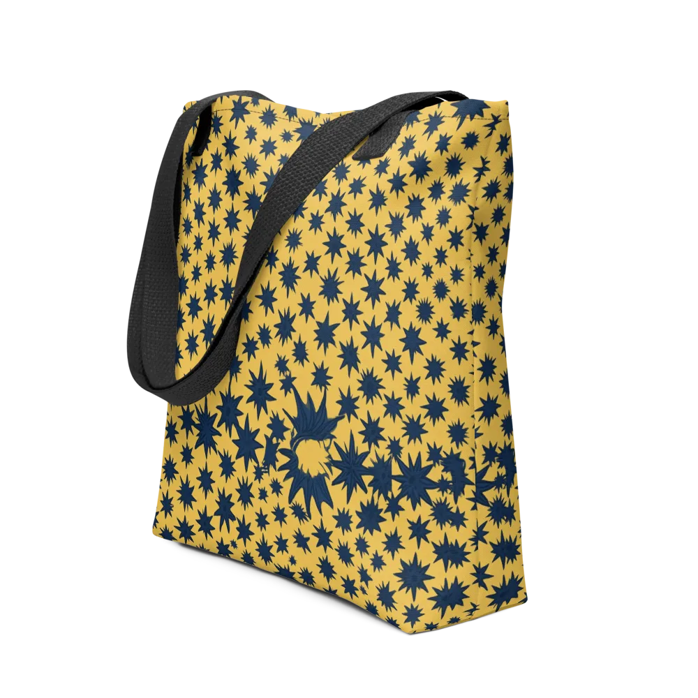 Navy Starfield on Tote Bag — Front