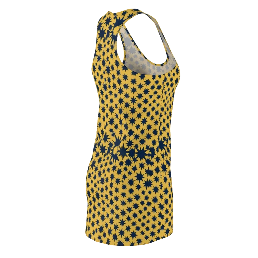 Navy Starfield on Racerback Dress — Back Side
