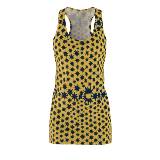 Navy Starfield on a Racerback Dress