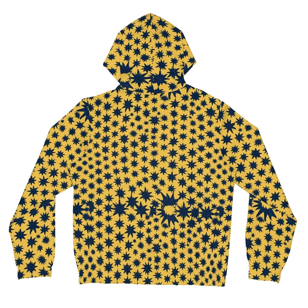 Navy Starfield on Women's Full-Zip Hoodie — Back
