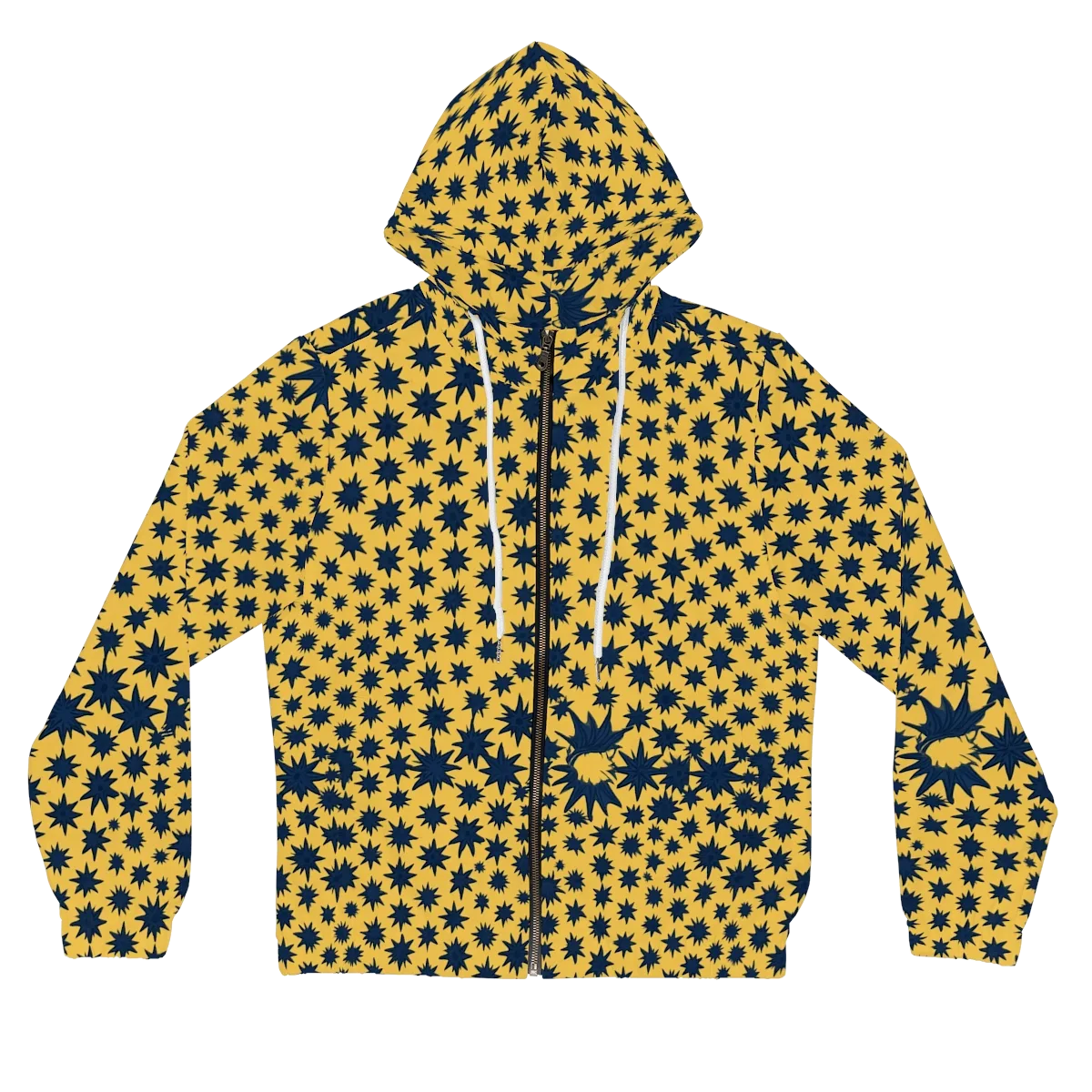 Navy Starfield on Women's Full-Zip Hoodie — Front