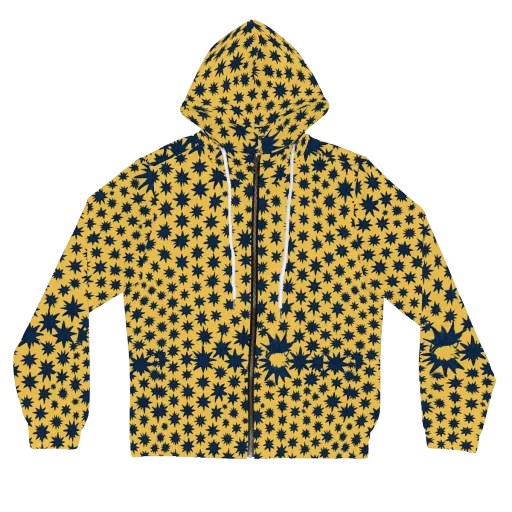 Navy Starfield on a Women's Full-Zip Hoodie