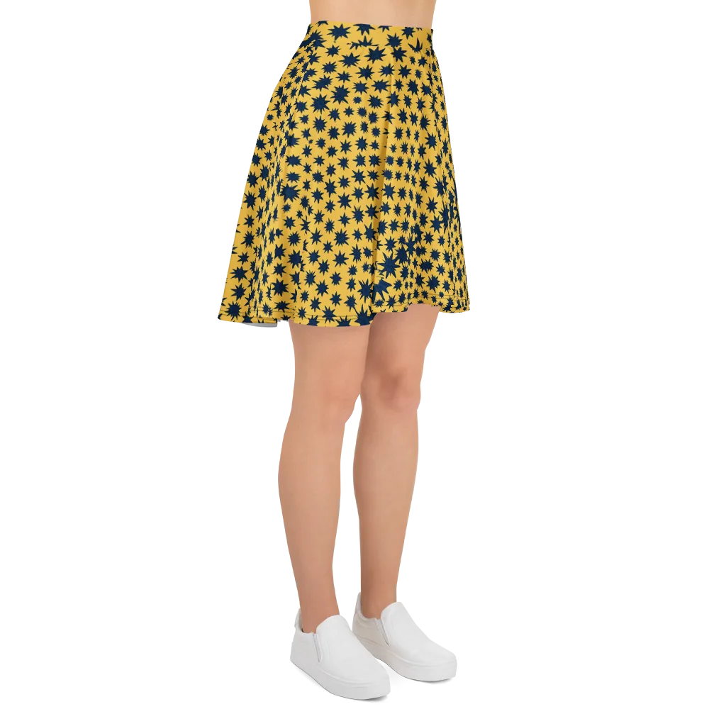 Navy Starfield on Skater Skirt — Right