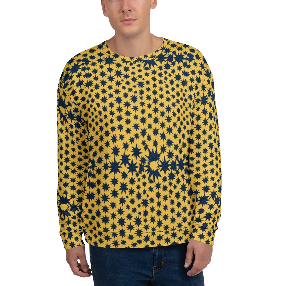 Navy Starfield on Sweatshirt — Front