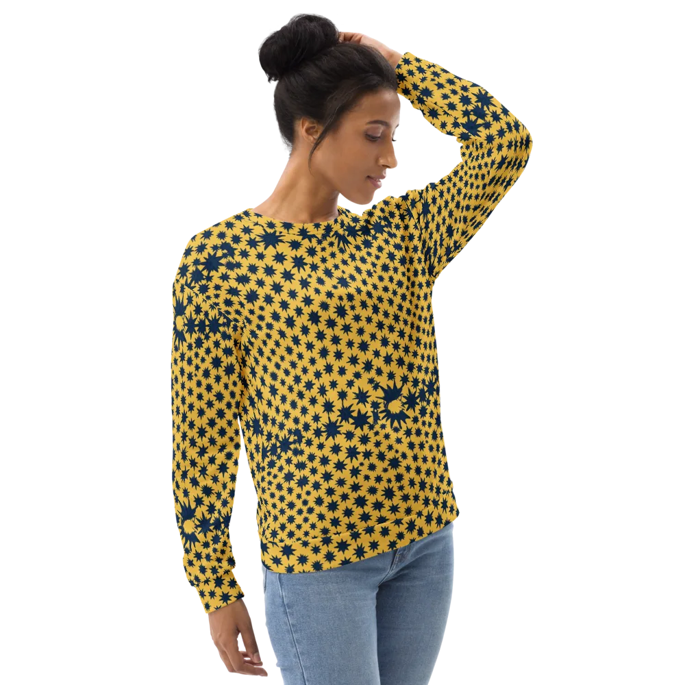 Navy Starfield on Sweatshirt — Right Front
