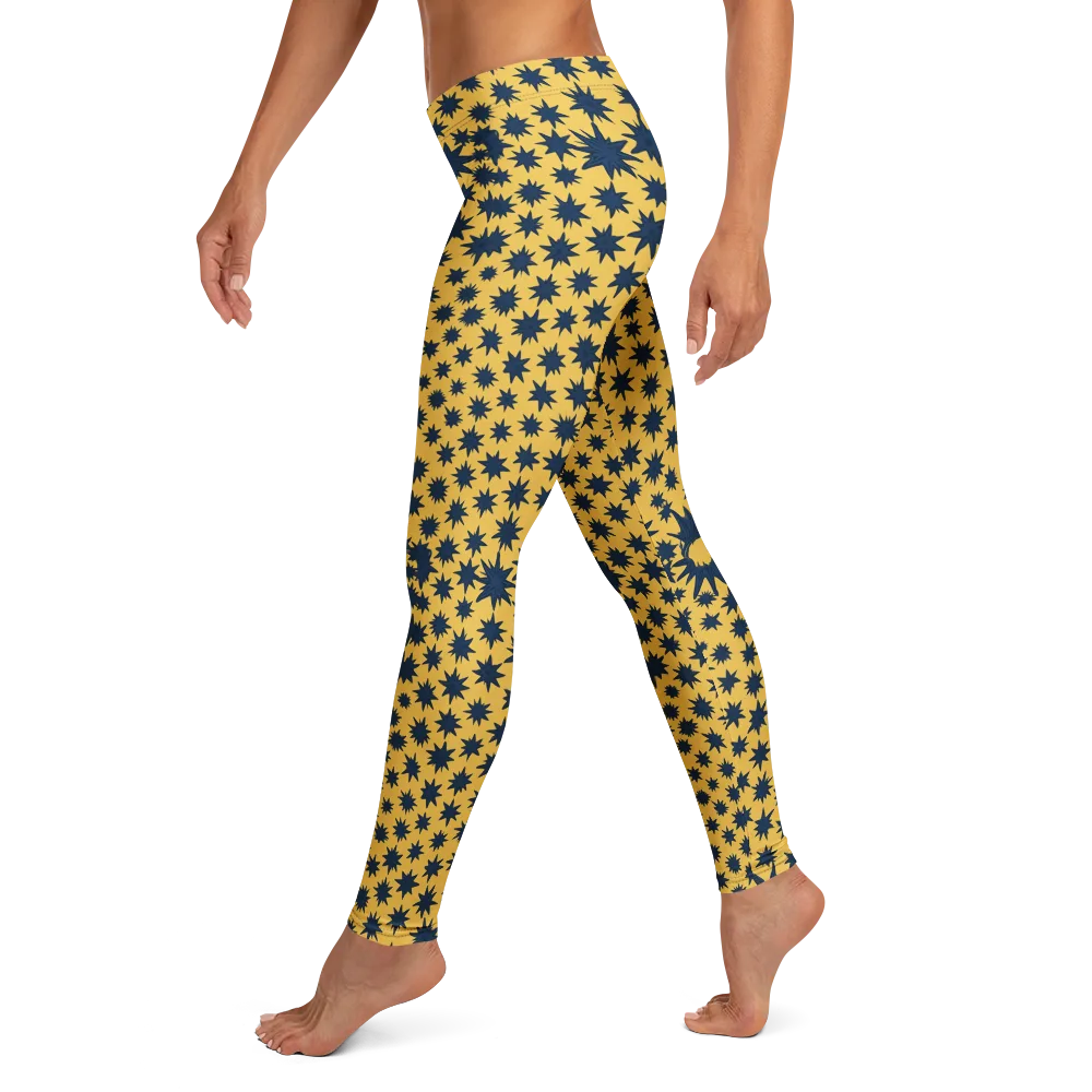 Navy Starfield on Leggings — Left