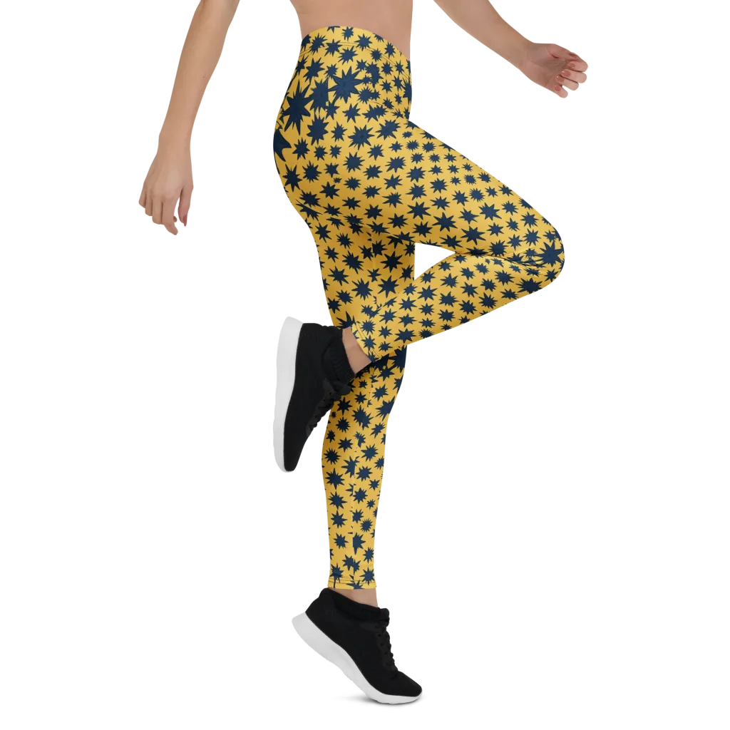 Navy Starfield on Leggings — Right