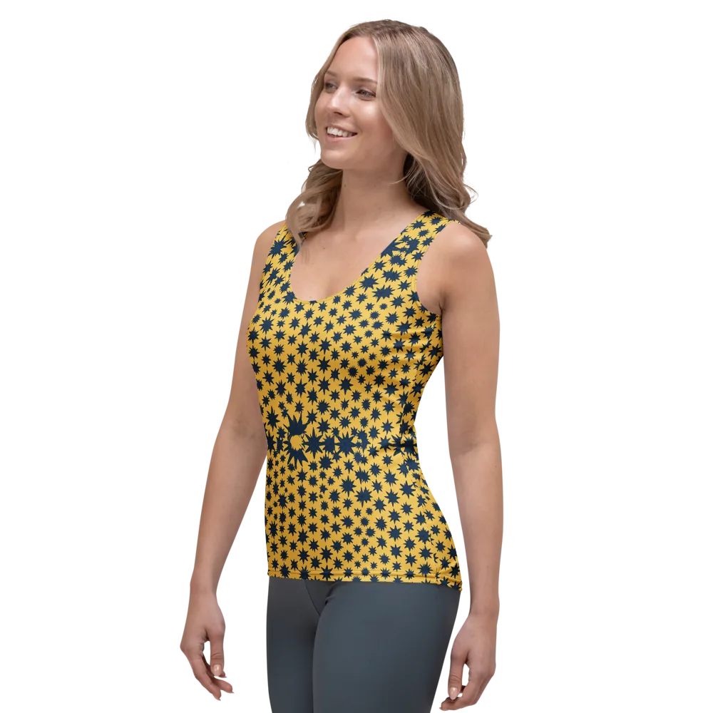 Navy Starfield on Women's Tank Top — Left Front