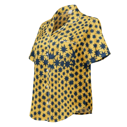 Navy Starfield on a Women's Short Sleeve Pajama Top
