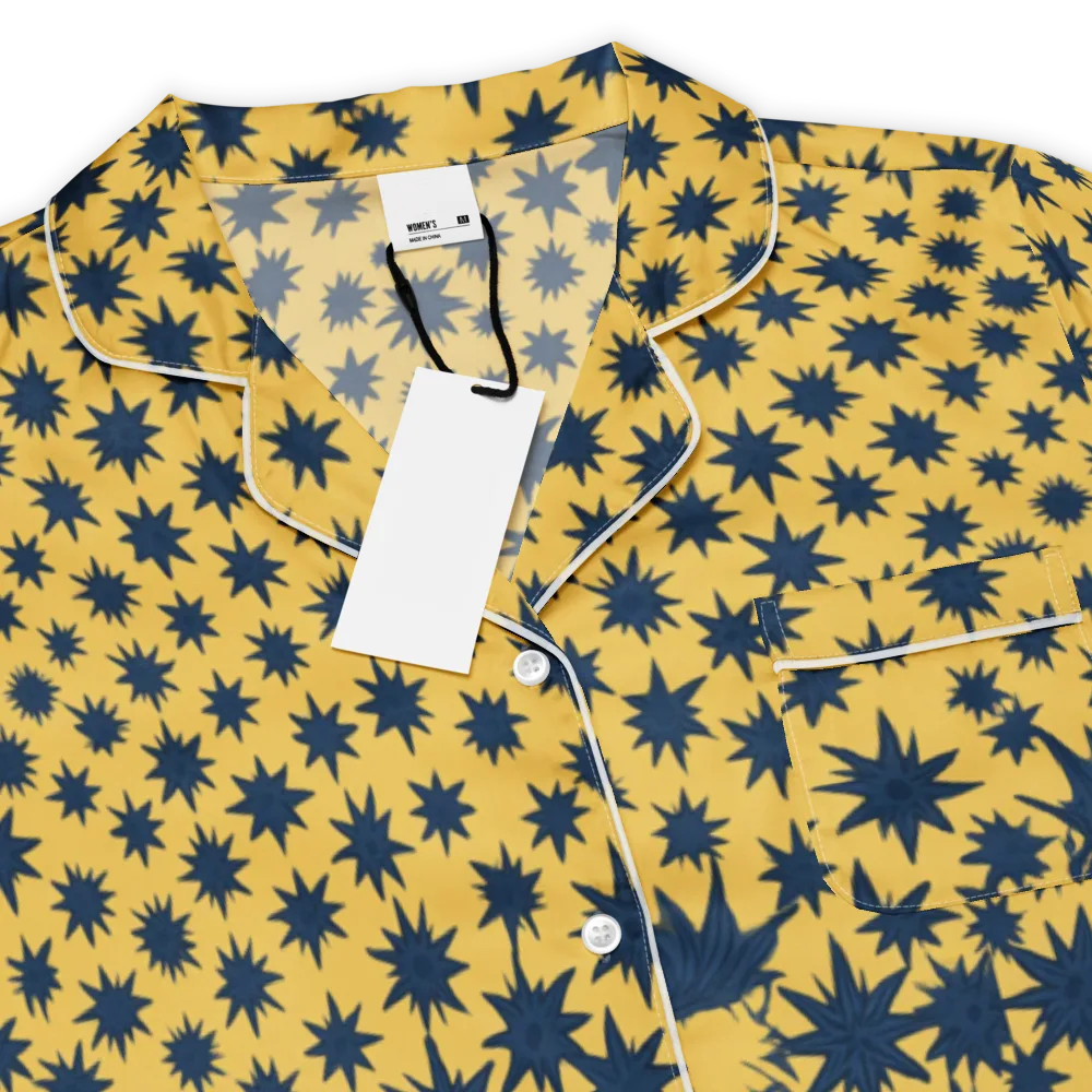 Navy Starfield on Women's Short Sleeve Pajama Top — Product details
