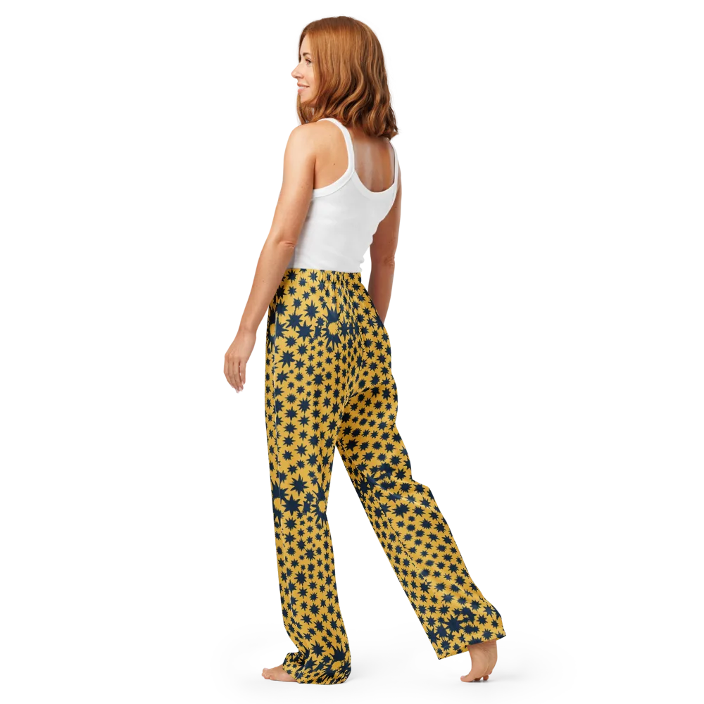 Navy Starfield on Women's Pajama Pants — Back