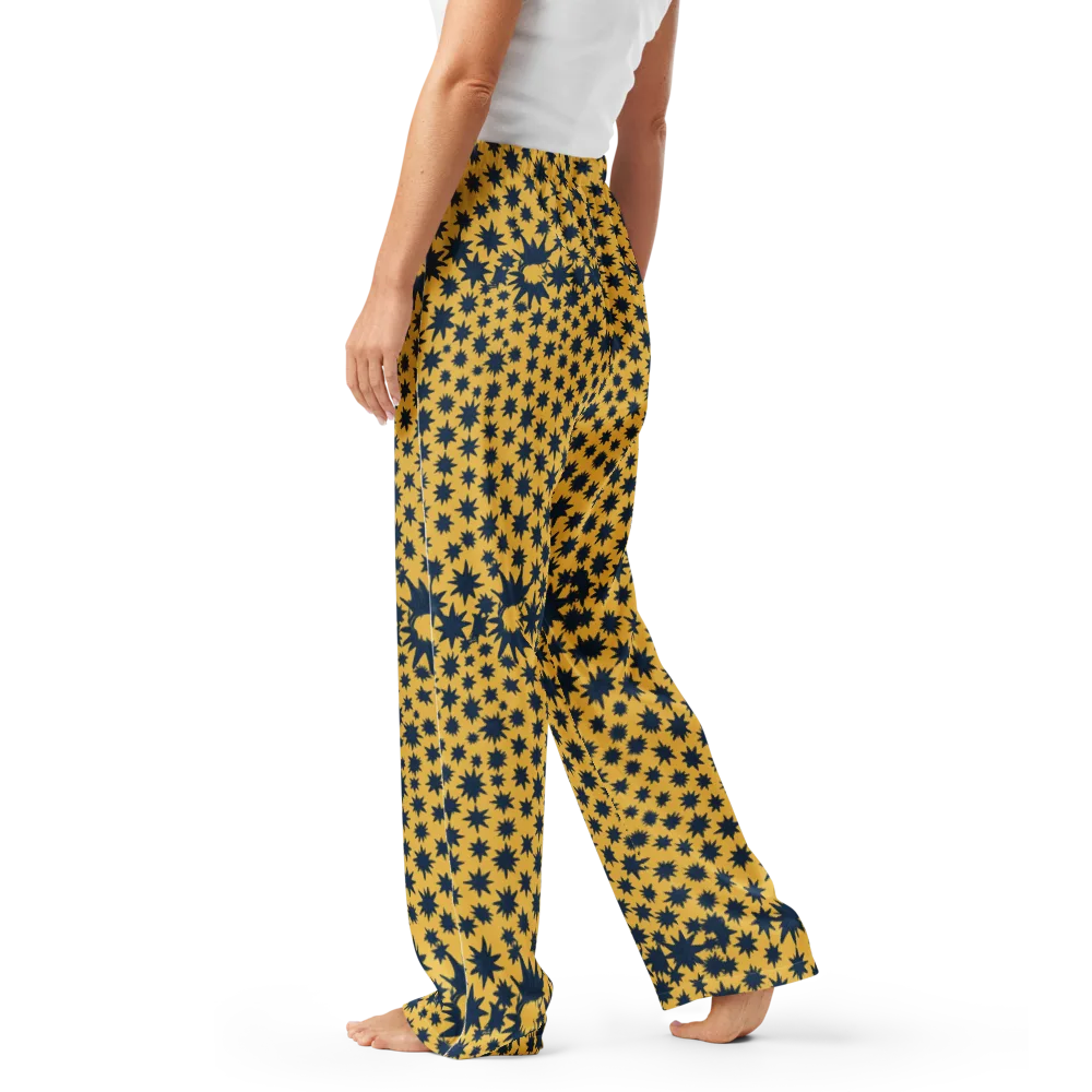 Navy Starfield on Women's Pajama Pants — Left