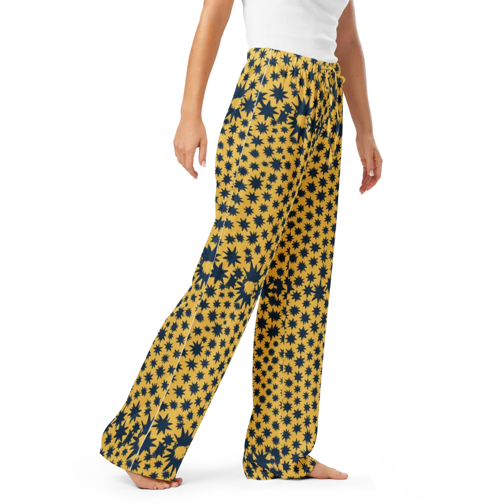 Navy Starfield on Women's Pajama Pants — Right Front