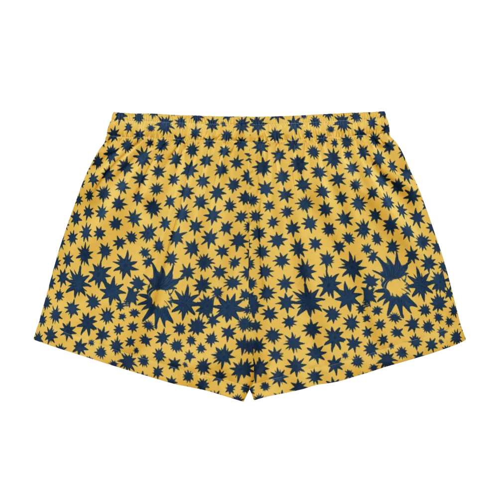 Navy Starfield on Women's Pajama Shorts — Back
