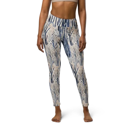 Winter Herbarium on a Yoga Leggings