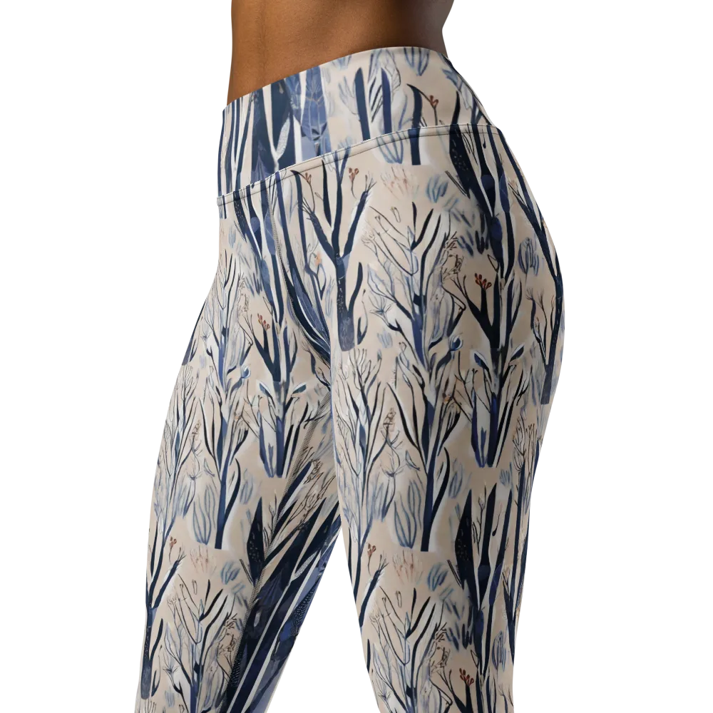 Winter Herbarium on Yoga Leggings — Left Front