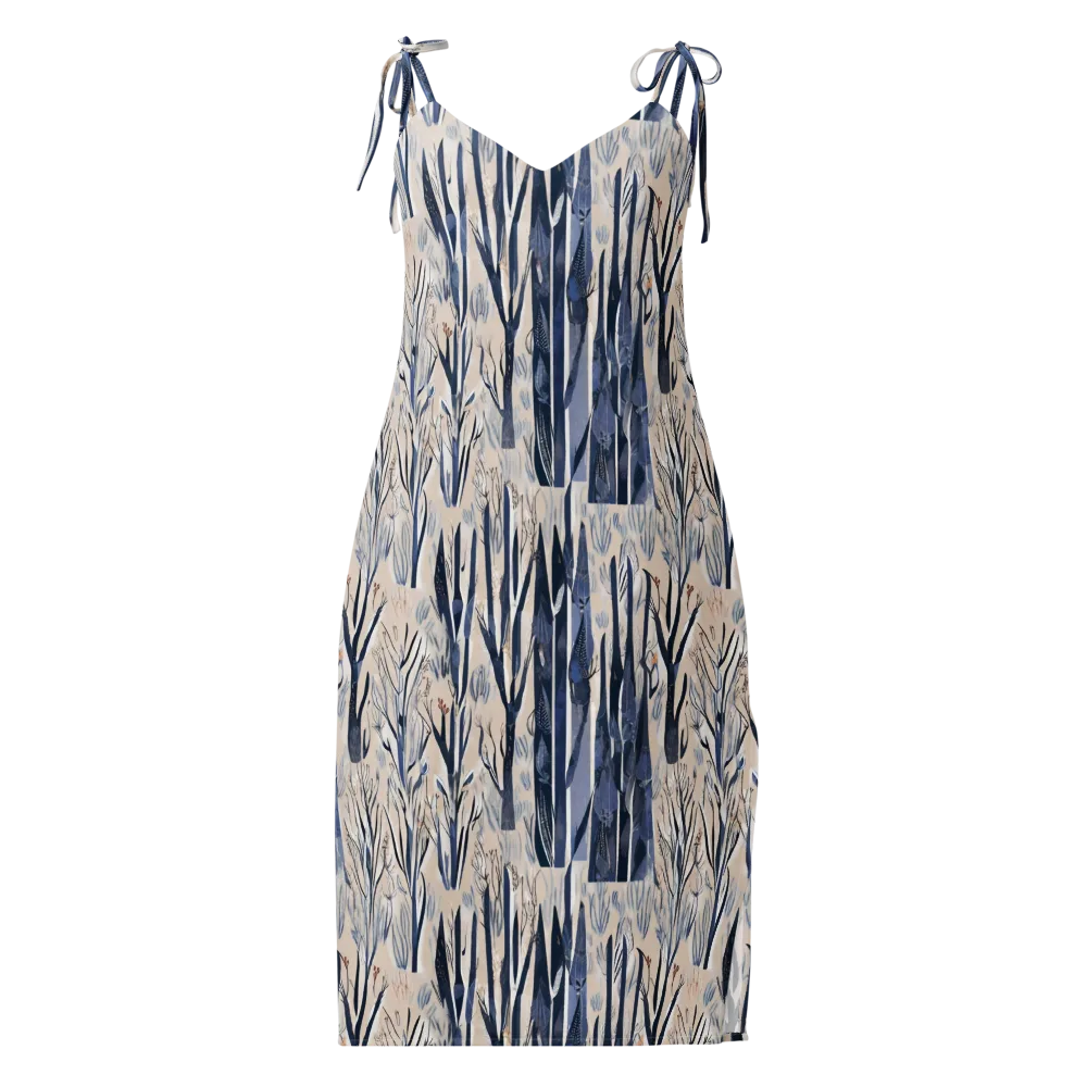 Winter Herbarium on Slip Dress — Front