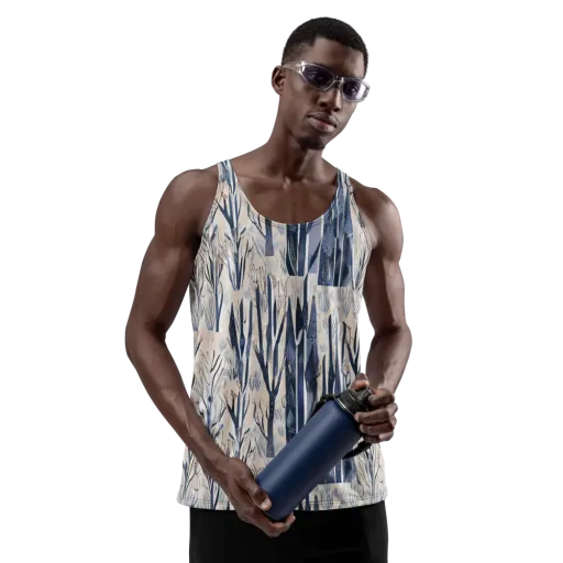 Winter Herbarium on a Men's Tank Top