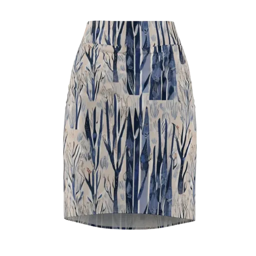 Winter Herbarium on a Pencil Skirt