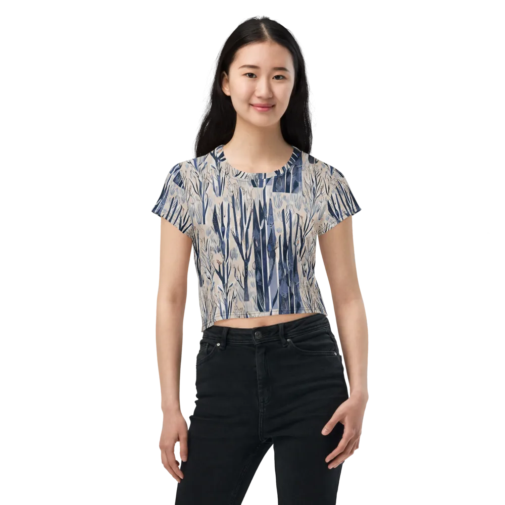 Winter Herbarium on Crop Tee — Front