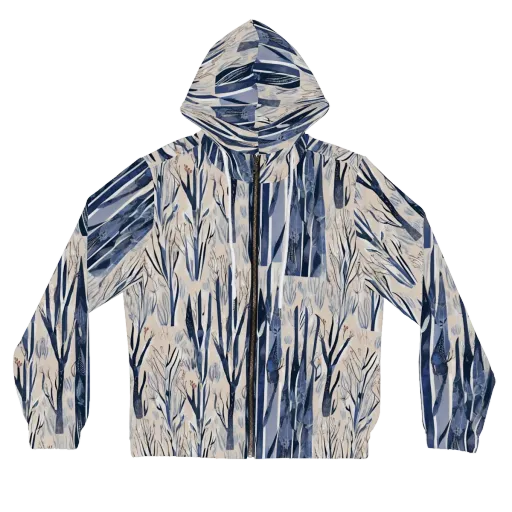 Winter Herbarium on a Women's Full-Zip Hoodie