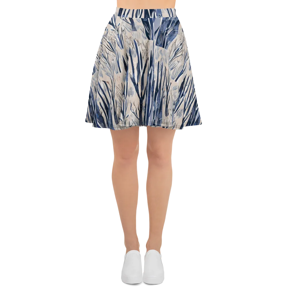 Winter Herbarium on Skater Skirt — Front