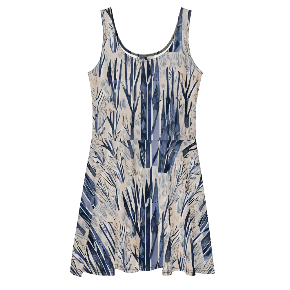 Winter Herbarium on Skater Dress — Front