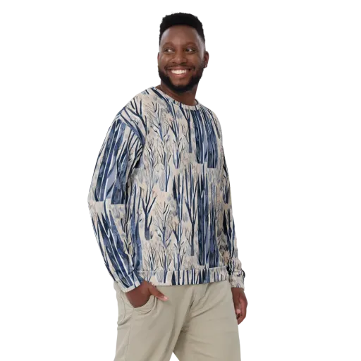 Winter Herbarium on a Sweatshirt